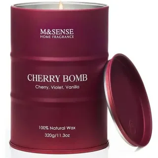 Kirschbombe Duftkerze Süße Sojawachskerze 11,3 oz 70h Brenndauer