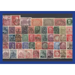 50 verschiedene Briefmarken Deutsches Reich