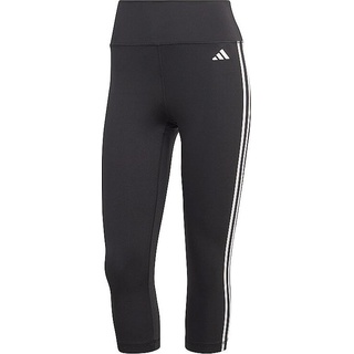 adidas, Damen, Tights, Women's Training Essentials 3-Stripes 3/4 Tights (XL), Schwarz, XL