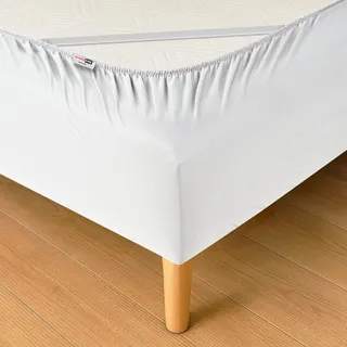 Wrappybag Betthusse Boxspringbett - Bettrock mit Gummizug 180x200 | Vier Gummibänder an jeder Ecke, für Sockel bis 17 cm - faltenfreie Passform, Oeko-Tex, bei 40 Grad waschbar