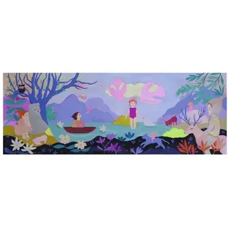 DJECO Puzzle DJ07635 Puzzle Gallerie: Children's Lake - 100 Stk., Puzzleteile