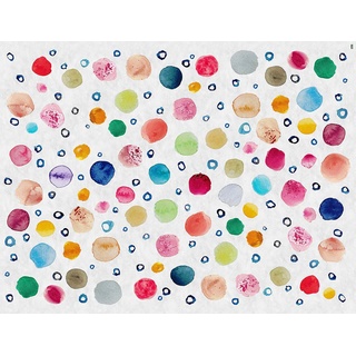 vilber Kids Dots Teppich, Vinyl, bunt, 150 x 200 cm