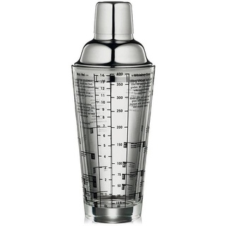 Cilio Cocktail-Shaker 400 ml Glas Silber