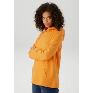 Aniston CASUAL Kapuzensweatshirt mit Smiley orange 40