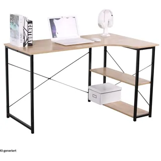 Hti-Living Winkelschreibtisch 120 x 73 Schwarz