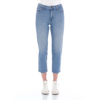 Lee Damen 3/4 Jeans Carol Straight Fit Mid Soho L30Umwkp Hoher Bund Reißverschluss W 31 L 33