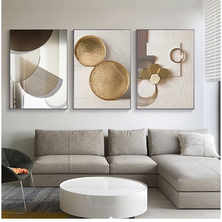 HEHGVCF 3er Abstrakt Poster Set Marmor,Wandbilder Gold Leinwandbilder Wandposter Moderne Bilder Wohnzimmer Schlafzimmer Deko Leinwandbild,Ohne Rahmen (C,30 x 45cm)