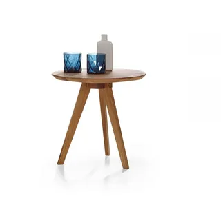 Couchtisch Beistelltisch Wohnzimmertisch Tisch AUSTIN Holz Wildeiche rund 50 cm