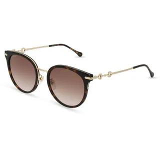 Gucci GG1015SK Damen-Sonnenbrille Vollrand Panto Kunststoff-Gestell, Havanna