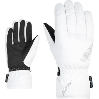 Ziener Damen KORENA Ski-Handschuhe/Wintersport | wasserdicht, atmungsaktiv, White, 8,5