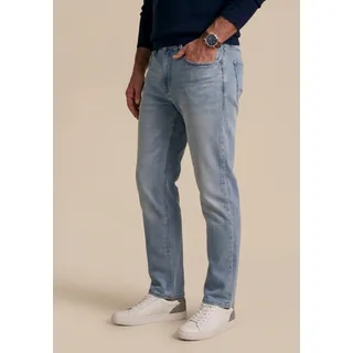 Jogg Pants MAN'S WORLD PLUS "Große Größen, comfort fit", Herren, Gr. 62, U + N + S Gr, blau (light blau used), Denim/Jeans, Obermaterial: 84% Baumwolle, 15% Polyester, 1% Elasthan, unifarben, comfort fit lang, Jeans, Comfort Fit, gerade Beinform, mit Knopf- und Reißverschluss