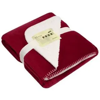 Cosy Hearth Blanket Exklusive Velours-Decke rot/braun/weinrot, Gr. one size