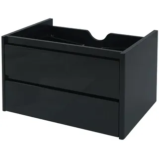 Mendler Waschbeckenunterschrank 50 x 80 cm Schwarz