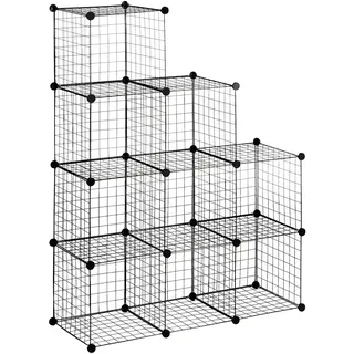 Homcom Regalsystem 9 Fächer 105 x 35 x 105 cm Schwarz