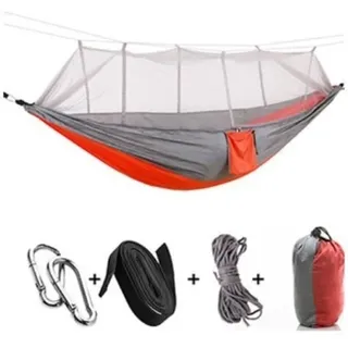 (orange) Nylon-fallschirmhängematte, Moskitonetzgewebe, Outdoor-hängematte, Anti-moskito-armee