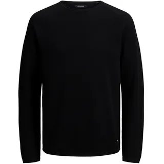 Jack & Jones Herren Sweater Pullover mit Rundhals Ausschnitt JJEHILL Schwarz S