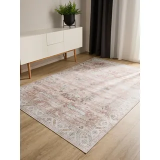 benuta George Kurzflorteppich 200 x 300 cm Rosa