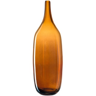 LEONARDO HOME 020821 Flaschenförmige Vase aus Glas Bernstein Vase – Vasen – Vasen – Glas in Flaschenform, Bernstein, glänzend, Tisch, innen