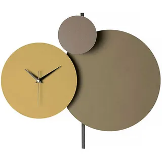 Wanduhr, Creme, Beige, Metall, 48x44x0.15 cm, Dekoration, Uhren, Wanduhren