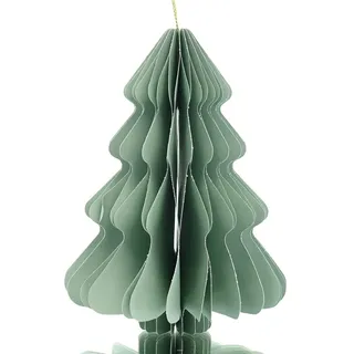 Kaemingk Weihnachtsanhänger Tannenbaum Mintgrün Glitter & Aufhänger 14,5 Cm - Papier