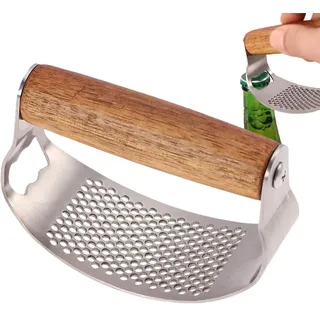 2 Knoblauchwippe Aus Rostfreiem Edelstahl, Knoblauchpresse, Flaschenöffner, Knoblauchschneider, Garlic Press Rocker Mincer Crusher Kochgerät Knoblauchmühle Küchenhilfe, Einfache Reinigung