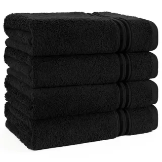 hammetex Handtuchset 4-tlg. schwarz