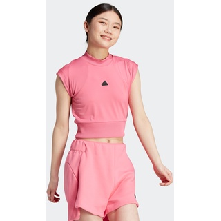 T-Shirt ADIDAS SPORTSWEAR "ADIDAS Z.N.E." Gr. XXL (50/52), pink (pink fusion) Damen Shirts kurzarm