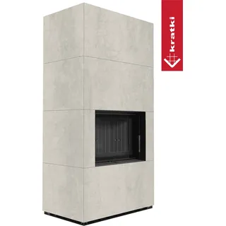 Kratki Floki Box Ø160 Quarzsinter Naturali Pietra di Savoia Perla Bocciardata Schwarz