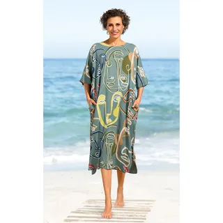 Viskose-Kaftan in Druck salbei in Größe 36-42 von DW-Shop, Salbei, 36-42