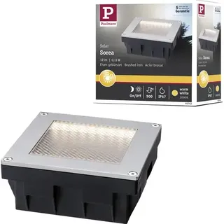 Paulmann 95742 Solar-LED-Boden-Einbauleuchte 0.11W Warmweiß Eisen (gebürstet)