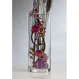 Glasvase Vase Glas Blumenvase Tischvase Zylinder 30 cm