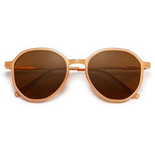 SOJOS Sonnenbrille Damen Rund,Retro Trendy Große Unisex Sonnenbrillen UV400 Schutz SJ2181 - Middle