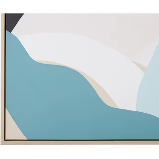 Leinwandbild abstrakt schwarz / blau 93 x 63 cm FORNEA