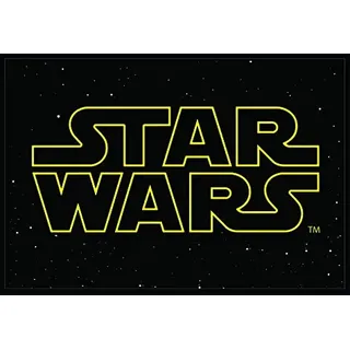 Star Wars Fußmatte, Poyamid, schwarz gelb, 50x70x0.4 cm