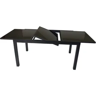 DEGAMO TORINO Ausziehtisch 180/240 x 100 x 75 cm Anthrazit/Schwarz