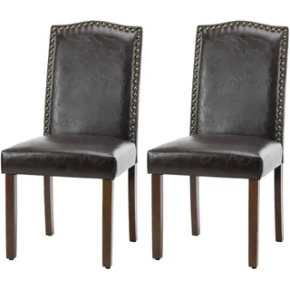 Esszimmerstühle 2er Set, Elegant und Schön Modern Stühle Esszimmer, Pu-Leder Gepolstert küchenstühle, Kratzfester Boden Esszimmerstuhl Geeignet für
