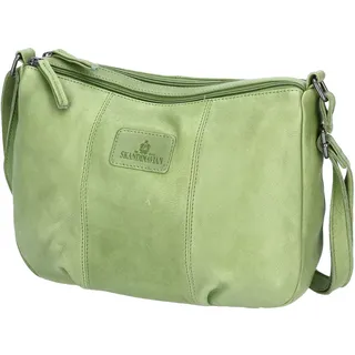 The Skandinavian Brand Leder Umhängetasche 27,5 x 21 x 8 cm Grün