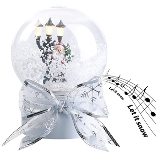 infactory Schneekugeln: Schneekugel mit singendem Weihnachtsmann, berührungsaktiv, LED-Laterne (Schneekugel mit Musik und Licht, Schneekugel Weihnachten mit Musik, elektrischem Schneegestöber)