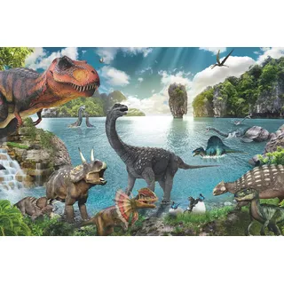 Close Up Dinosaurier XL Poster | Illustriertes Poster (61 x 91,5 cm) | Kinderzimmer Klassenzimmer Premium Plakat