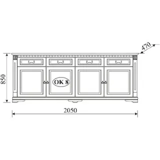 Klassische Kommode Kommoden Schrank Sideboard Massiv Möbel Kolonial Neu OK8