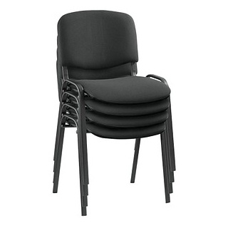 4 Nowy Styl Besucherstühle Iso ISO BLACK 1.3 C11 schwarz Stoff