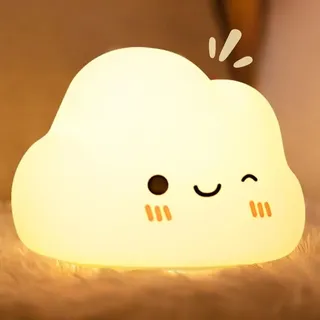 Baby-nachtlicht Wolke, Wiederaufladbares Kinder-nachtlicht, 7 Farben, 3 Helligkeitsstufen, Baby-nachtlicht Für Die Entbindungsklinik, Nachttischlampe Für Kinder, Deko Für Babyzimmer, Weiß [energieeffi