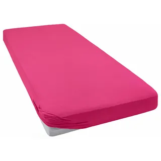 bellana Spannbettlaken BELLANA "Jersey Classic", pink (fuchsia), 1 Stk., Jersey, 60x120 60x130 60x140 70x120 70x130 70x140 25cm, Jersey, Obermaterial: 100% Baumwolle, Bettlaken, Spannbettlaken, für Kinder und Babys aus reiner Baumwolle