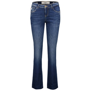 Goldgarn 5-Pocket-Jeans Damen Jeanshose ROSENGARTEN FLARE (1-tlg) blau 33