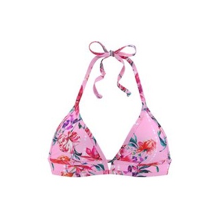 SUNSEEKER Triangel-Bikini-Top Damen rosa-bedruckt Gr.32 Cup A/B