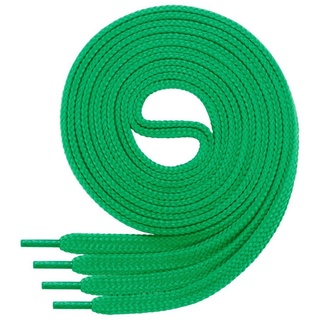 Di Ficchiano Schnürsenkel flache SCHNÜRSENKEL 7mm breit für Sneaker und Sportschuhe - sehr reißf grün 60 cm / 7mm breit