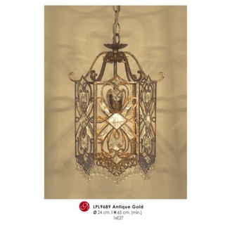 Orientalische Designer Pendelleuchte mit Kristall-Deco Antik Gold ModP2 Leuchte Lampe aus dem Hause Casa Padrino