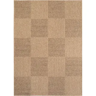 Carpetsale24 In- & Outdoor Teppich Wetterfest 280x370 cm, XXL Natürlichen Jute-Look, ideal für Wohnzimmer, Küche, Terrasse, Garten und Balkon