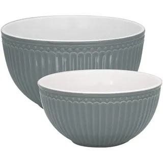 GREENGATE Alice Servierschüssel stone grey 2-tlg.