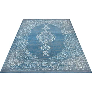 Teppich HANSE HOME "Meridional" Teppiche Gr. B/L: 160 cm x 230 cm, 9 mm, 1 St., blau (himmelblau) Esszimmerteppiche Orientalisch, Orient, Kurzflor, Wohnzimmer, Schlafzimmer, Vintage